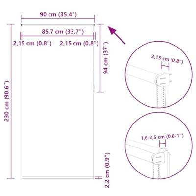 Rolgordijn verduisterend 90x230 cm stofbreedte 85,7cm geel Rolgordijn verduisterend 90x230 cm stofbreedte 85,7cm geel