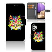 Samsung Galaxy A32 4G Leuk Hoesje Cat Color - thumbnail