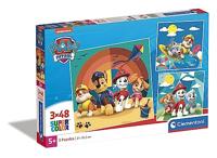 Clementoni legpuzzel super color vierkant paw patrol, 3x48st. - thumbnail