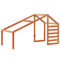 Kinderbedhuisje 188x97x113 cm massief grenenhout wasbruin - thumbnail