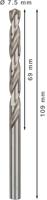 Bosch Accessoires Metaalboren HSS-G, Standard 7,5 x 69 x 109 mm 10st - 2608595071 - thumbnail