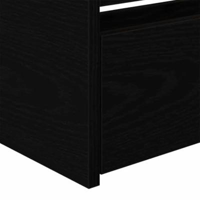 Dagbedframe met lades Zwart eiken 90 x 190 cm Bewerkt hout