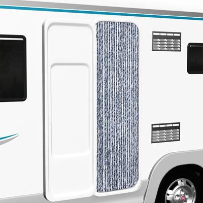 VidaXL Vliegengordijn 56x200 cm chenille blauw en wit