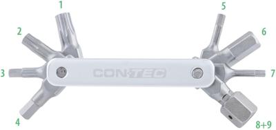 CONTEC multifunctie-tool "tfr - buster 9" ct multitool tfr-buster 9 9 functions silver