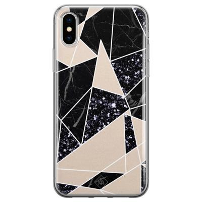 iPhone XS Max siliconen hoesje - Abstract painted