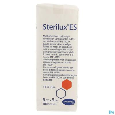 Sterilux Es 5x5cm 8l.nst. 100 P/s
