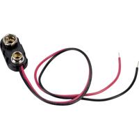 TRU COMPONENTS 18-0093 Batterijclip Aantal cellen: 1 9V (blok) Drukknopaansluiting (l x b x h) 24.5 x 11.8 x 7.3 mm - thumbnail