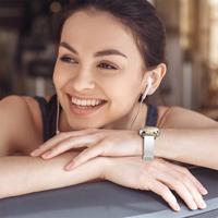 By Qubix - Siliconen bandje - Wit - Compatible met Garmin Lily 2 - Compatible Garmin bandje - thumbnail
