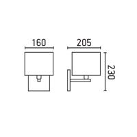 Thana wandlamp chroom wit met vierkante kap moderne wandlamp fitting E14 - thumbnail