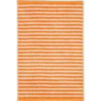 Cawö Cawo Campus Ringel Gastendoekje 30x50 mandarine - thumbnail