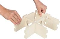 TRIXIE KNAAGDIERHUIS 3 KAMERS ONBEHANDELD HOUT NATUREL 30X30X12 CM - thumbnail