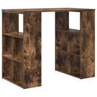 Bureau met plank Gerookt eiken 90 x 50 x 75 cm Bewerkt hout - thumbnail