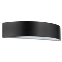 LED Tuinverlichting - Buitenlamp - Mesa - Wand - Aluminium Mat Zwart - 5.5W Natuurlijk Wit 4100K - Ovaal - thumbnail