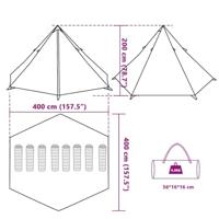 VidaXL Tipitent 8-persoons waterdicht groen - thumbnail