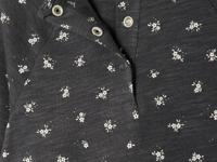 T-shirt blouse model met bloemenprint antraciet - thumbnail