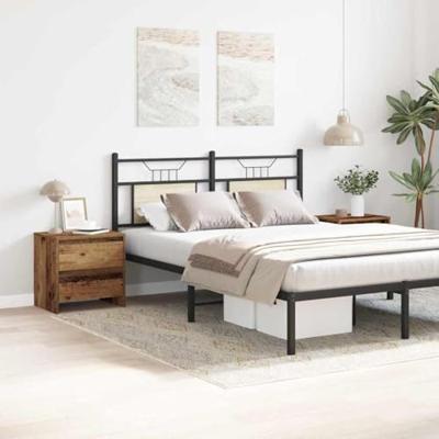 Nachtkastjes 2 st 45x34x44,5 cm bewerkt hout oud houtkleurig