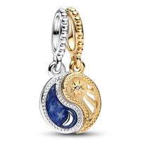 Pandora 762678C01 Hangbedel Two-tone Splittable Sun-Moon zilver-emaille-zirconia meerkleurig - thumbnail