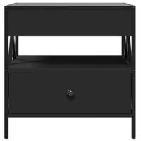 Salontafel met Infinity LED 50x50x51 cm zwart - thumbnail