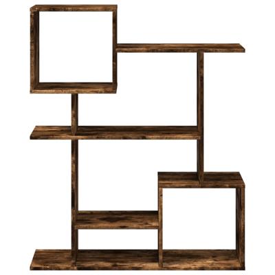 Boekenkast 92x29x188 cm bewerkt hout gerookt eikenkleurig