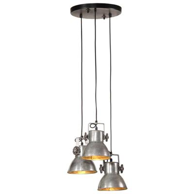 VidaXL Hanglamp 25 w e27 30x30x100 cm vintage zilverkleurig