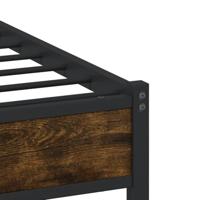 Bedframe zonder matras metaal gerookt eikenkleurig 75x190 cm - thumbnail
