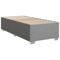 Boxspring met matras stof lichtgrijs 80x200 cm - thumbnail
