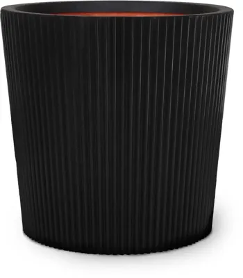 Kegelvormige vaas - CAPI EUROPE - Groove NL - 36 x 34 - Zwart