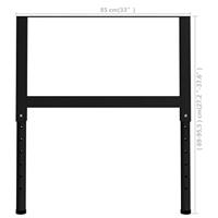 Werkbankframes verstelbaar 2 st 85x(69-95,5) cm metaal zwart - thumbnail