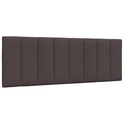 Bed met matras "Hanko" stof donkerbruin 140x190 cm