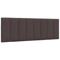 Bed met matras "Hanko" stof donkerbruin 140x190 cm - thumbnail