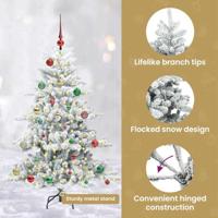 VidaXL Kunstmatige inklapbare kerstboom wit 150 cm pvc en staal - thumbnail