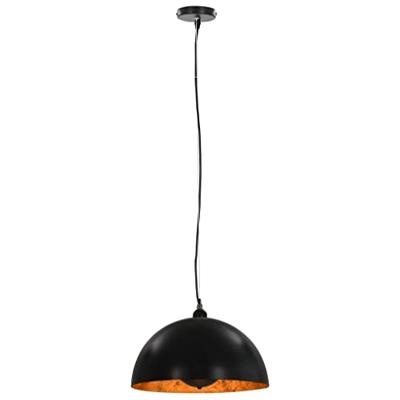 VidaXL Plafondlampen 2 st halfrond e27 40 cm zwart en goudkleurig