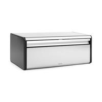 Brabantia broodtrommel met klepdeksel matt steel - thumbnail