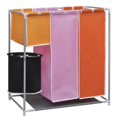 VidaXL 3-delige wassorteerder met wasmand