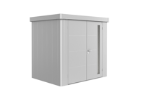 Biohort Neo 1B metalen tuinhuis zilver 236x180 cm met dubbele deur - thumbnail