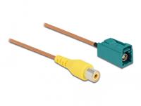 Delock Coaxiaal Camera Aansluitkabel [1x Fakra-bus - 1x Cinch-koppeling] 32 cm Waterblauw - thumbnail