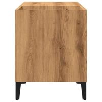 Platenkast 84,5x38x48 cm bewerkt hout artisanaal eikenkleur - thumbnail