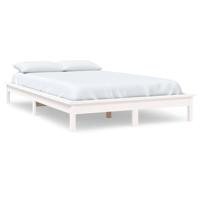 Bedframe massief grenenhout wit 150x200 cm - thumbnail