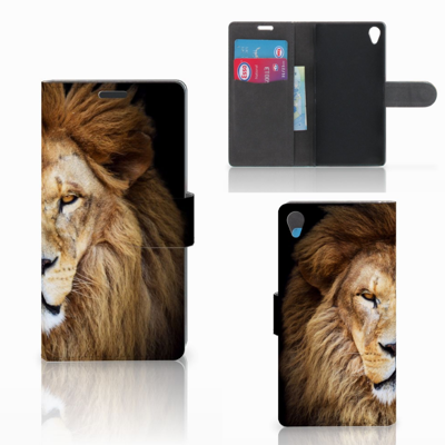 Sony Xperia Z3 | Telefoonhoesje | Met pasjeshouder | Leeuw Sony Xperia Z3 | Telefoonhoesje | Met pasjeshouder | Leeuw