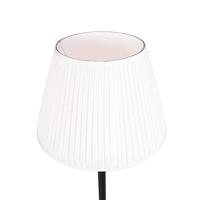 QAZQA Vloerlamp zwart met plisse kap wit 45 cm - Classico - thumbnail