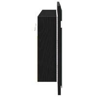 LED Spiegelkast Zwart eiken 100 x 12 x 45 cm Bewerkt hout - thumbnail