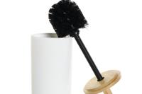 Toiletborstel DKD Home Decor 10 x 10 x 38 cm Natuurlijk Wit Keramiek - thumbnail