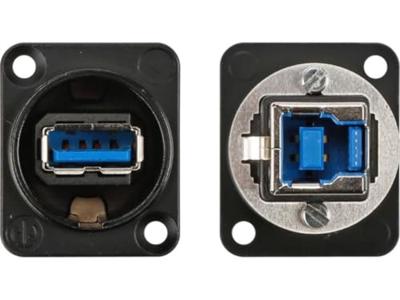 Neutrik omkeerbare usb 3.0-adapter (type usb a en usb b) vernikkelde behuizing type d Velleman - Velleman Neutrik omkeerbare usb 3.0-adapter (type usb a en usb b) vernikkelde behuizing type d Velleman - Velleman