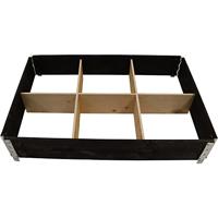 Siena Garden R12001-4BK-GBX Hoogbeet stapelbaar, 120 x 80 x 19,5 cm, zwart 1 stuk(s) - thumbnail