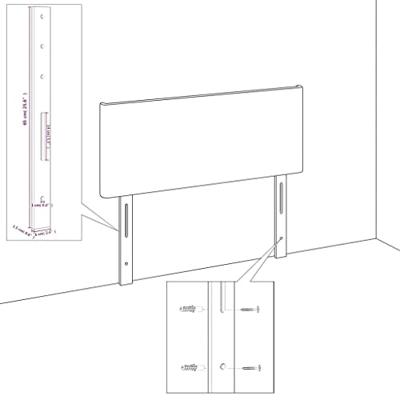 Hoofdborden 2 st 90x5x78/88 cm kunstleer cappuccinokleurig - thumbnail
