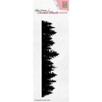 Nellie's Choice • christmas silhouettes clear stempel pine tree border (15x3,5cm) - thumbnail