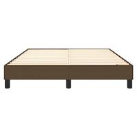 Bedframe zonder matras stof donkerbruin 140x200 cm - thumbnail