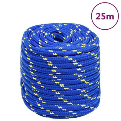VidaXL Boottouw 18 mm 25 m polypropeen blauw