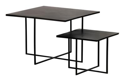 WOOOD Exclusive Bijzettafel 'Olan' Set van 2 stuks, kleur Warm Bruin