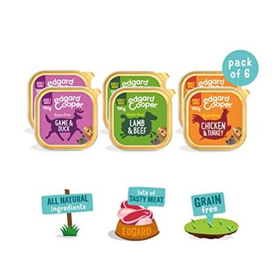 Hond kuipje kip/wild/lam mp 100g Edgard & Cooper - Edgard en cooper